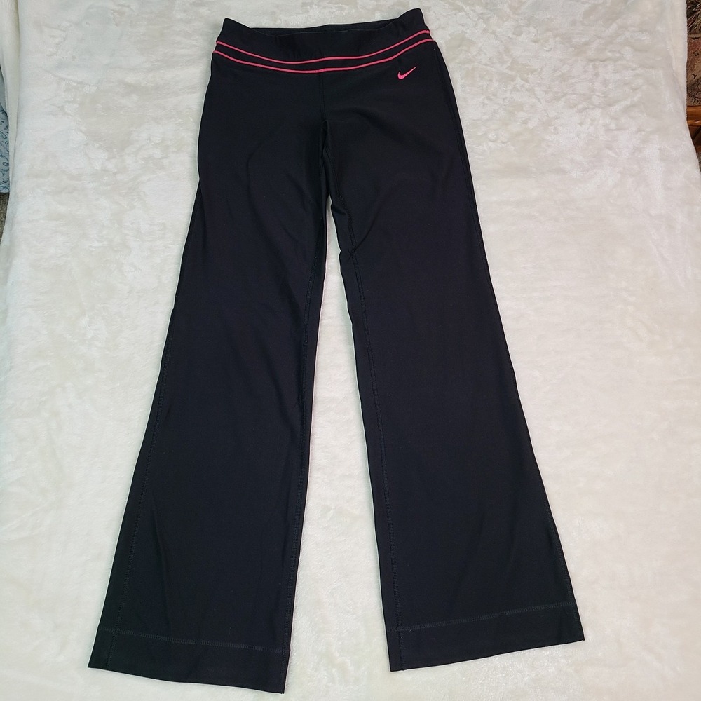 Nike Be Strong Women's Small Wide Leg Flared Running Yoga Pants Black 339515